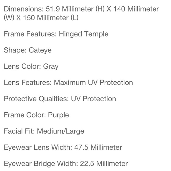 🦄 Stoney Clover Lane x Target Purple Cat Eye Sunglasses 🦄 - Picture 6 of 6